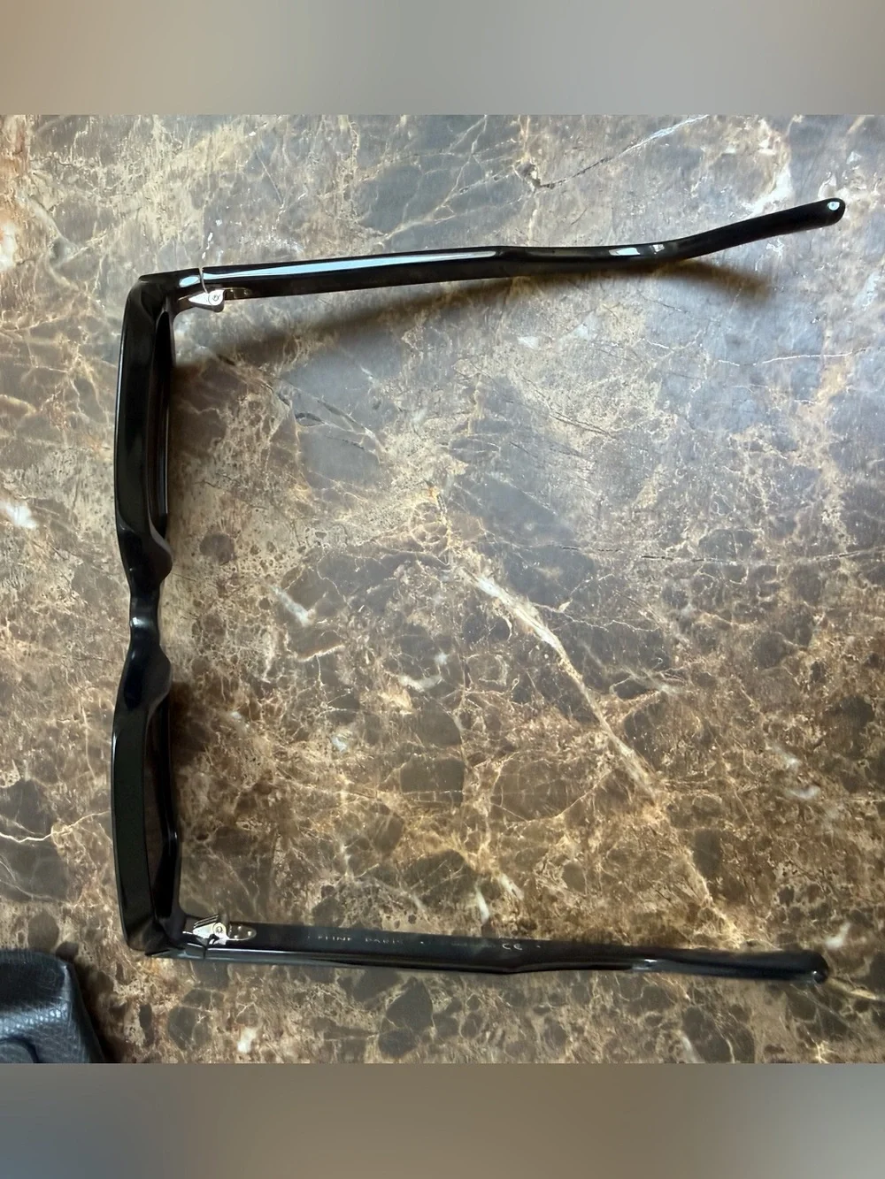 Celine Glossy Black Geometric Oversized Sunglasses